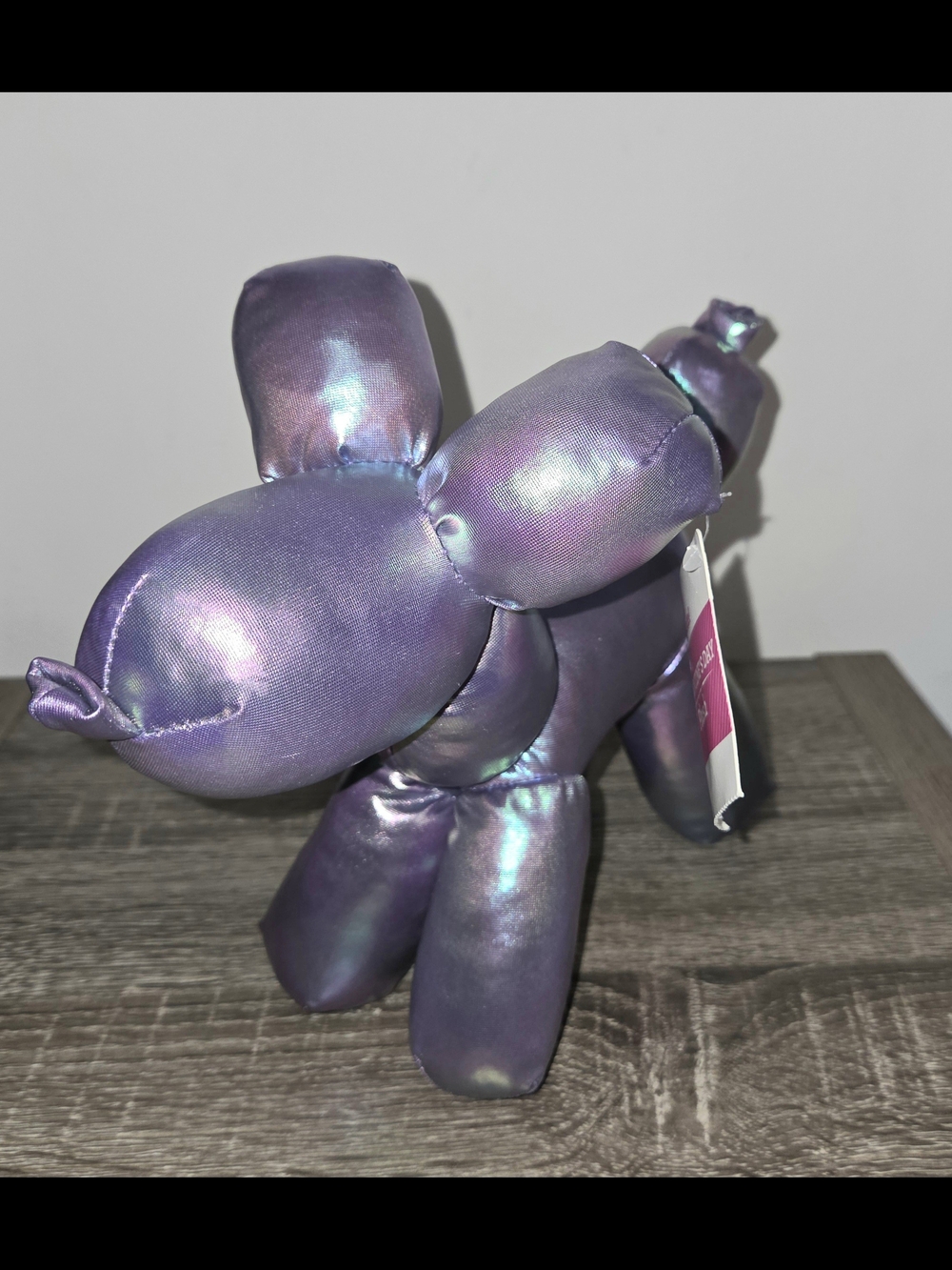 Balloon Dog Puppy Iridescent Metallic Plush Stuffed Animal Plushie 9" NWT